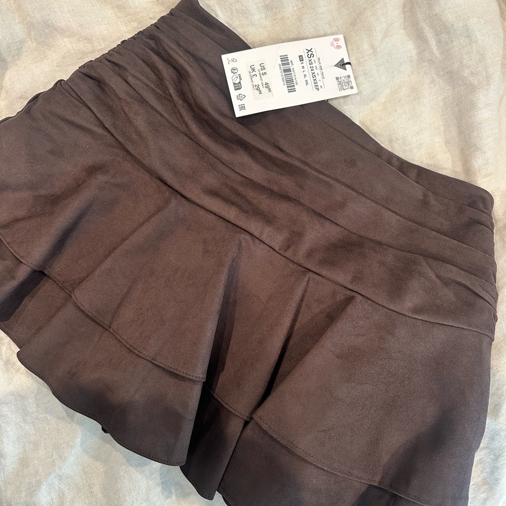 Zara Brown Mini Skort